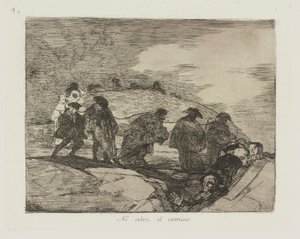 サベン エル カミーノはありません。 （彼らは道を知りません。）、pl。 シリーズ Los desastres de la guerra (戦争の災害) から 70 作： Francisco de Goya
