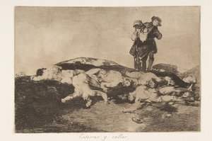 戦争の災害からのPlate18 Los Desastres de la Guerra：Bury ...、1810-20、1863年発行。 作： Francisco de Goya
