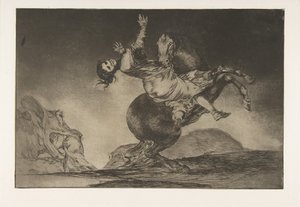 Disparatesのプレート10：馬の外転者、ca。 1816〜23年に発行された1864。 作： Francisco de Goya