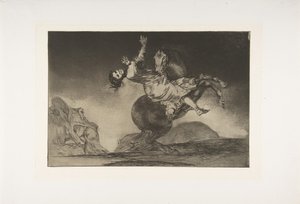 Disparatesのプレート10：馬の外転者、約。 1816〜23年に発行された1864。 作： Francisco de Goya