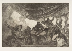 「Disparates」のプレート 15: Clear Folly, ca. 1816-23 は 1864 年に出版されました。 作： Francisco de Goya
