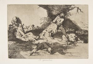 戦争の災害からのプレート16ロスデサストレスデラゲラ：T ...、1863年に発行された1810。 作： Francisco de Goya