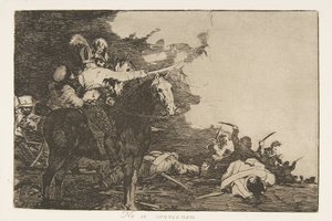 戦争の災害からのプレート17ロスデサストレスデラゲラ：彼らは...、1810年に1863年に出版されました。 作： Francisco de Goya