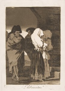 Los Caprichosのプレート22：かわいそうな女の子たち！ポブレシタス！、1799年。 作： Francisco de Goya