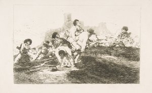 戦争の災害からのプレート24ロスデサストレスデラゲラ：1810 作： Francisco de Goya