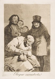 ロスカプリコスのプレート30：なぜ隠すのか1799 作： Francisco de Goya