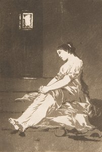 Los Caprichosのプレート32：彼女は感受性があったので、Por que fueは敏感でした。1799。 作： Francisco de Goya