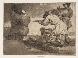 戦争の災害からのプレート38戦争の災害：ひげ...、1810年に1863年に発行されました。 作： Francisco de Goya
