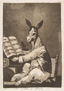 ロス・カプリコスのプレート39：彼の祖父もそうでした。 Asta su Abuelo。、1799年。