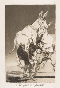 ロスカプリコスのプレート42：できない人、できない人、1799年。 作： Francisco de Goya