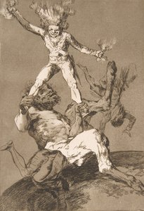 「Los Caprichos」のプレート 56: 昇り降りする Subir y bajar., 1799., 1799. 作： Francisco de Goya