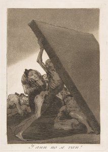 Los Caprichosのプレート59：そして、彼らはまだ行きません！ Y aun no se van !, 1799 作： Francisco de Goya