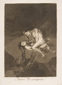 ロスカプリチョスのプレート62：誰がそれをQuien lo creyera !, 1799と思ったでしょう。 作： Francisco de Goya