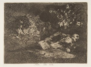 1814〜15年に発行された1863年後の戦争の災害のロスデサストレスデラゲラのプレート69 ... 作： Francisco de Goya