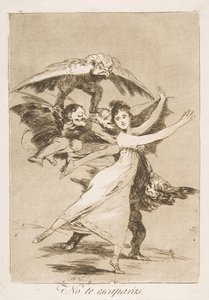 プレート72、ロスカプリチョスから：1799年、ノーテエスカパラスから逃れることはできません。 作： Francisco de Goya
