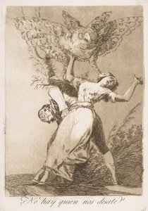 ロスカプリコスの75版：1799年、私たちを解く人はいませんか？ 作： Francisco de Goya