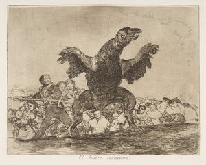 1814年から15年に発行された1863年以降の戦争の災害からのプレート76、ロスデサストレスデラゲラ... 作： Francisco de Goya