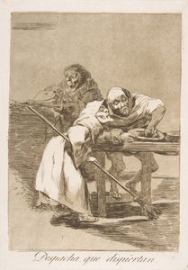 Los Caprichosのプレート78：早く、彼らはDespacha、quedispiértan。、1799を起こします。 作： Francisco de Goya
