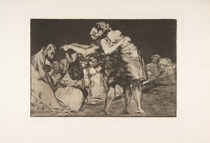 Disparatesのプレート7：無秩序な愚かさ1816〜23年に発行された1864。 作： Francisco de Goya