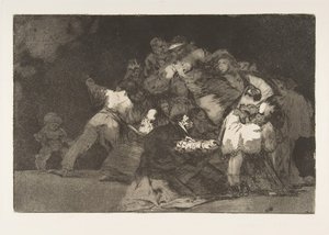 Disparates：General folly、ca。のプレート9 1816〜23年に発行された1864。 作： Francisco de Goya