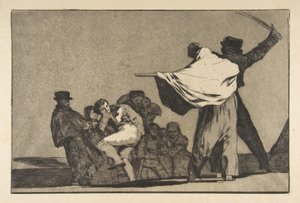 DisparatesのプレートA：よく知られているFolly、ca。 1877年より前に発行された1816-23 作： Francisco de Goya