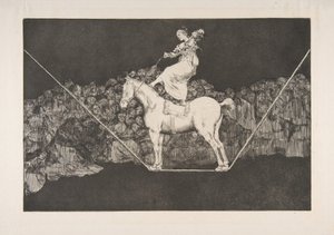 Disparates：Punctual FollyのプレートB 1877年より前に発行された1816-23 作： Francisco de Goya