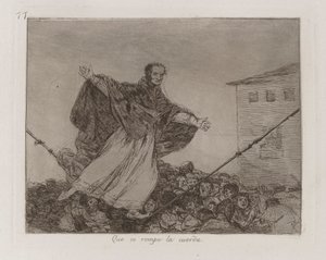 コードが壊れますように、『戦争の災害』のプレート 77 作： Francisco de Goya