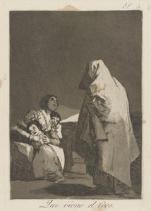 狂人が来るなんて （ボギーマンがやってくる）、pl。 シリーズからの 3 カプリス 作： Francisco de Goya
