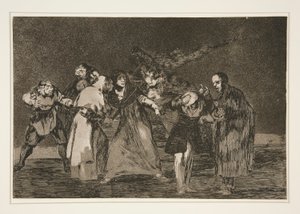 傷はせっかちな言葉よりも早く治る、pl。 箴言シリーズからの16 作： Francisco de Goya