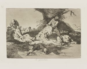 Se aprovechan。 （彼らはそれらを利用します。）、pl。 シリーズ Los desastres de la guerra (戦争の災害) から 16 作： Francisco de Goya