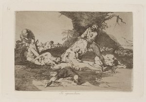 Se aprovechan (They Make Use of They), pl. シリーズ Los desastres de la guerra (戦争の災害) から 16 作： Francisco de Goya