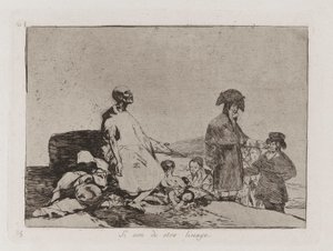 おそらく彼らは別の種族、『戦争の惨事』のプレート 61 作： Francisco de Goya