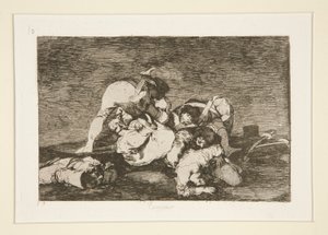 どちらでもない (Nor [Do These] どちらでもない), pl. シリーズ「戦争の惨事」から 10 作： Francisco de Goya