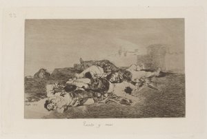 さらに悪いことに、The Disasters of War のプレート 22 作： Francisco de Goya