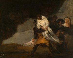 吊るされた僧侶、c。 1810年。 作： Francisco de Goya