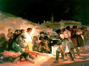 「1808 年 5 月 3 日の射撃」、1814 年 作： Francisco de Goya