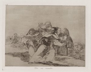 すべてが混乱している、『戦争の惨事』のプレート 42 作： Francisco de Goya
