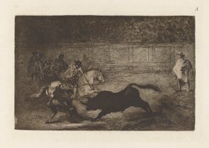 激突するスペインの騎手 作： Francisco de Goya