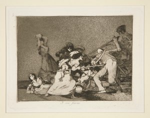 Y son fieras (And They Are Like Wild Beasts), pl. 5 Los desastres de la guerra (The Disasters of War) より 作： Francisco de Goya