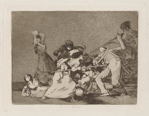 Y son fieras (And They Are Like Wild Beasts), pl. シリーズ Los desastres de la guerra (戦争の災害) から 5 作： Francisco de Goya