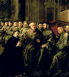 聖ボナヴェントゥラ（1221-74）をフランシスコ会に迎える（1628年頃） 作： Francisco Herrera