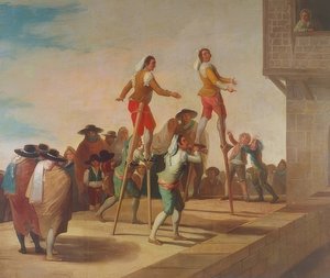 支柱（ロスザンコス）。 1791-92 作： Francisco de Goya