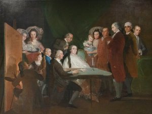 Bourbonin lapsen Don Luisin perhe 作： Francisco Jose de (school of) Goya