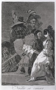 193-0082106 誰も知らない、「Los caprichos」のプレート 6、パブ。 1799年（エッチング） 作： Francisco Jose de Goya y Lucientes