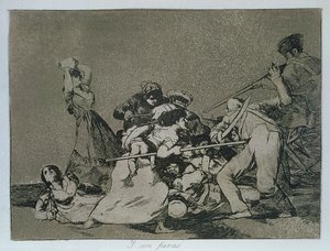 193-0082186 そして彼らは野獣のようだ、「戦争の災害」のプレート 5 作： Francisco Jose de Goya y Lucientes