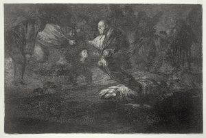193-0082314 葬儀のなぞなぞ、「箴言」のプレート 18 作： Francisco Jose de Goya y Lucientes