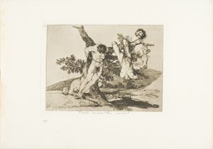 英雄的偉業！ With Dead Men!、「The Disasters of War」のプレート 39 作： Francisco Jose de Goya y Lucientes