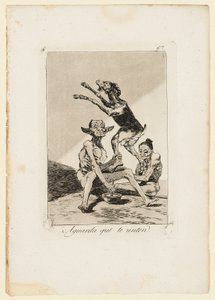 あなたが油を注がれるのを待ちます、「Los Caprichos」からのプレート、1799 作： Francisco de Goya