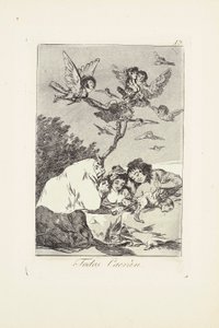 All will fall (Todos Caeràn) プレート 19 from: Los Caprichos 作： Francisco Jose de Goya y Lucientes
