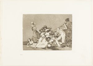 そして彼らは野獣のようだ、The Disasters of War のプレート 5 作： Francisco Jose de Goya y Lucientes